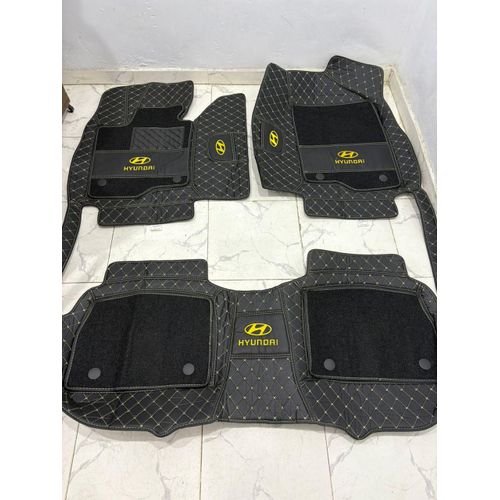 Branded Rubber Foot Mat for Hyundai - Perfect Fit for Five-Seater Models